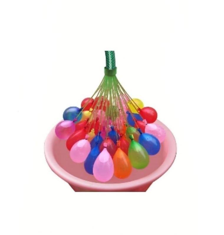 3 Seturi x 37 baloane tip bombe cu apa, cu adaptor inclus, multicolor, 3 ani+