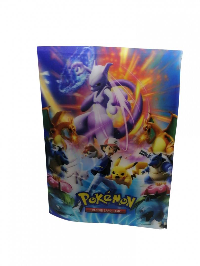 Album Pokemon 3D, pentru 216 cartonase, albastru, 30 cm x 23 cm
