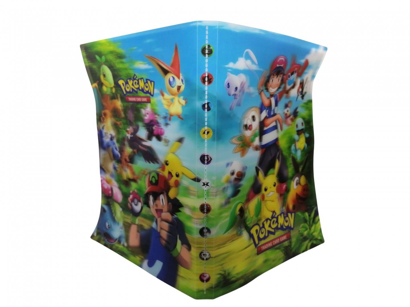 Album Pokemon 3D, pentru 216 cartonase, albastru deschis, 30 cm x 23 cm