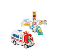 Ambulanta interactiva, cu paramedic si pacient, sunete, multicolor, 24 cm