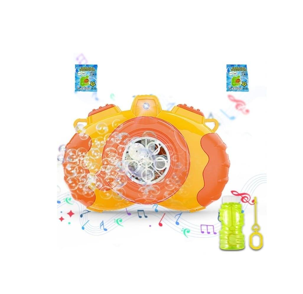 Aparat foto, de facut baloane de sapun, multicolor, 12 cm