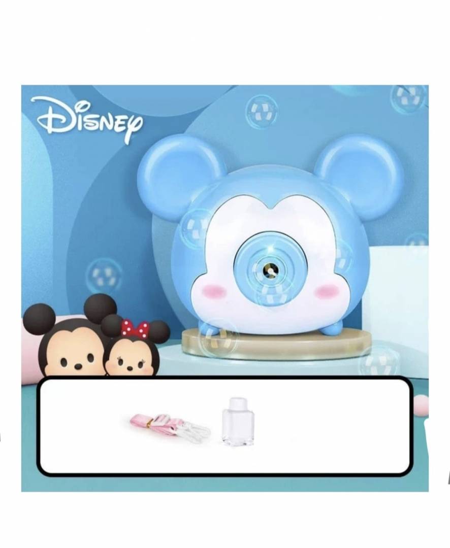 Aparat foto de jucarie tip Minnie, Mickey, baloane de sapun, 18 cm