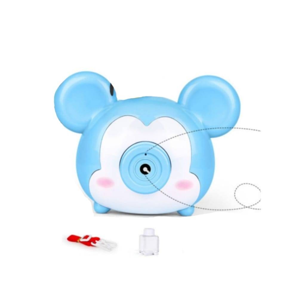 Aparat foto de jucarie tip Minnie, Mickey, baloane de sapun, 18 cm