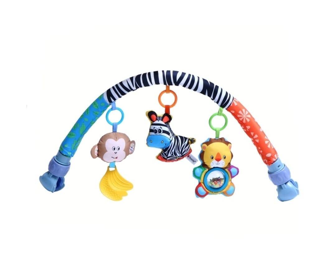 Arcada patut bebelusi cu jucarii zornaitoare, multicolor