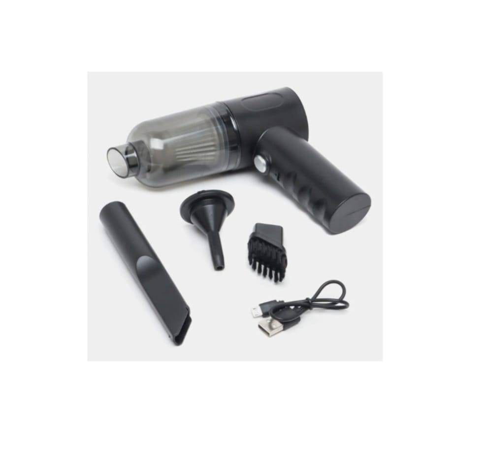 Aspirator portabil, 3 in 1, ideal masina, casa si birou, 120W, autonomie 20 minute, aspirare si suflare, negru