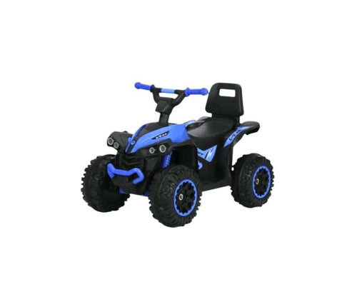ATV Electric cu acumulator pentru copii, Mini Monster, Lungime 68 cm, 3-6 ani, Max 30 kg, 6V, albastru/negru