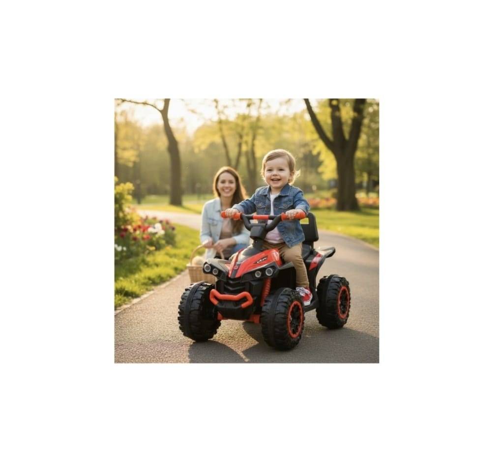 ATV Electric cu acumulator pentru copii, Mini Monster, Lungime 68 cm, 3-6 ani, Max 30 kg, 6V, albastru/negru