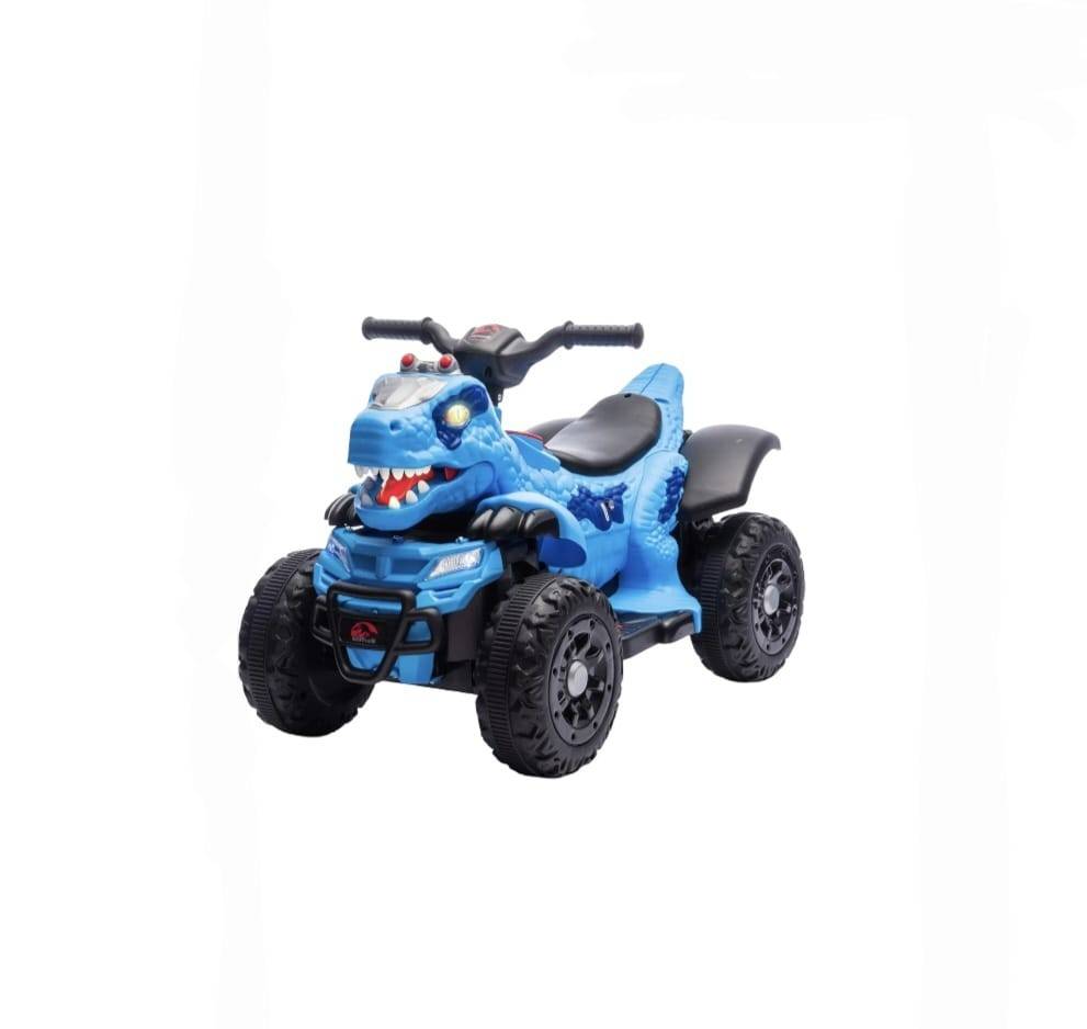 ATV electric pentru copii, acumulator, model T-REX, led, 6V, albastru, 3 ani+