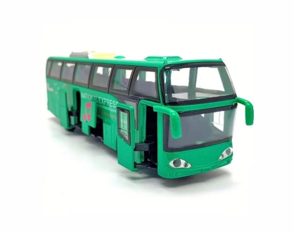 Autocar National Express Metalic, verde, 20 cm