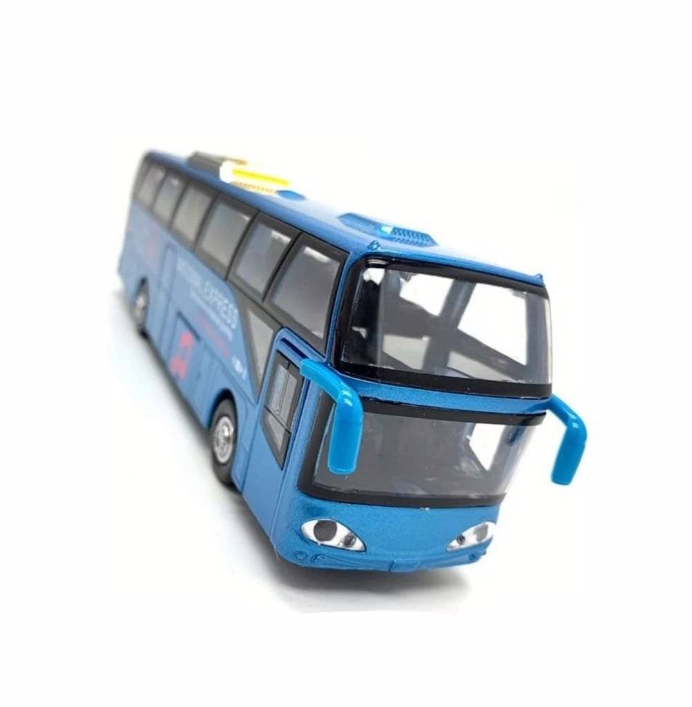 Autocar National Express Metalic, albastru, 20 cm