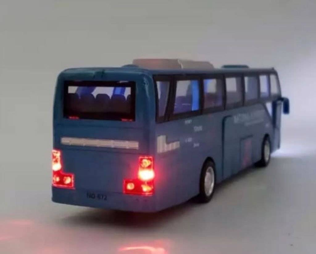 Autocar National Express Metalic, albastru, 20 cm