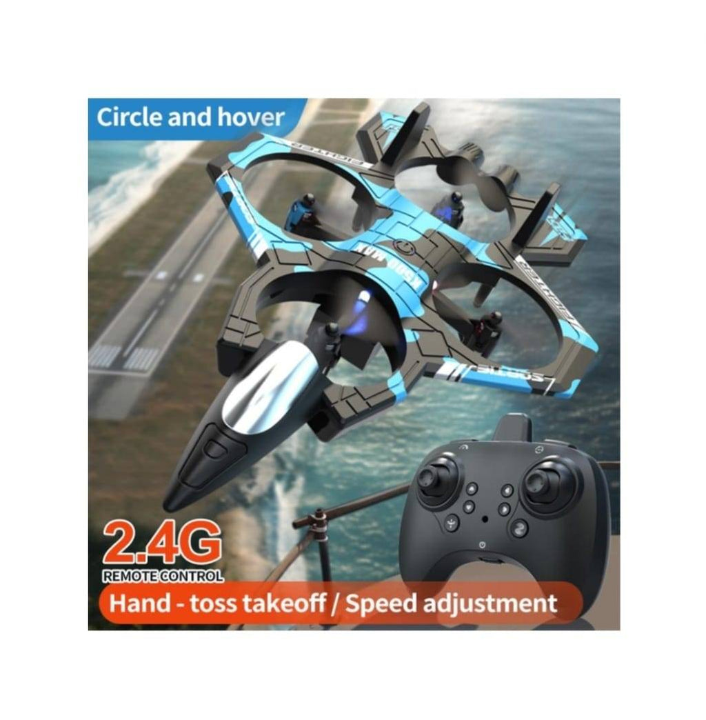 Avion cu telecomanda iUni S98, combat Aircraft , acrobatii, 360°, giroscop, rezistent la impact, lumini, LED