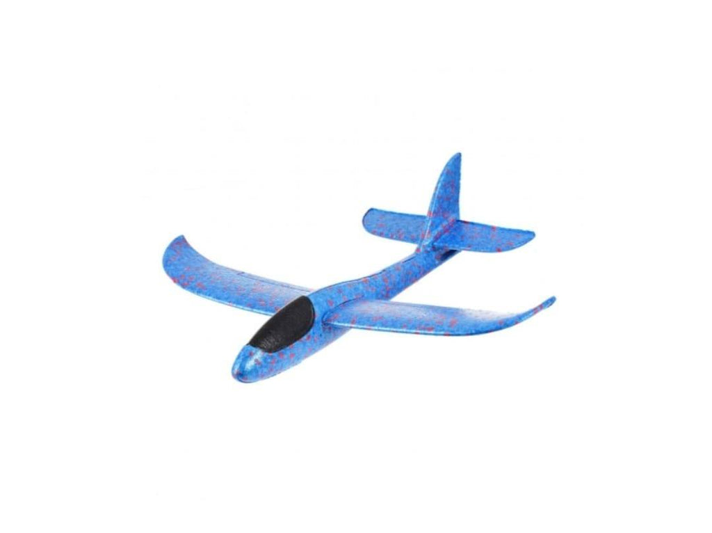 Avion din spuma, Planor Zburator, albastru, 37 cm