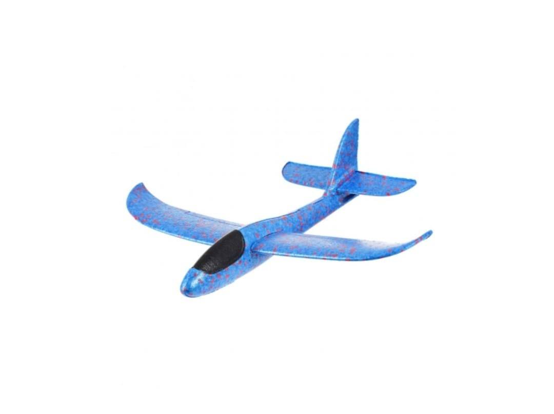 Avion din spuma, Planor Zburator, albastru, 37 cm