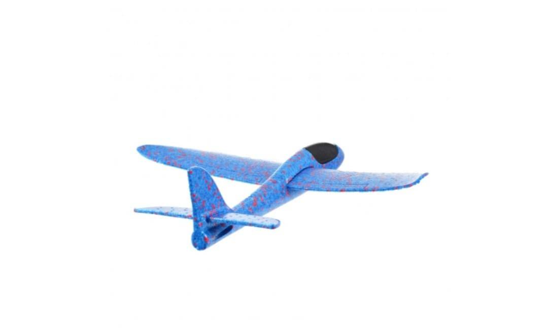 Avion din spuma, Planor Zburator, albastru, 37 cm