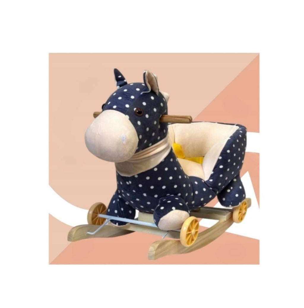 Balansoar Calut Magic din plus, 2 in 1 cu roți, albastru, 1 an+