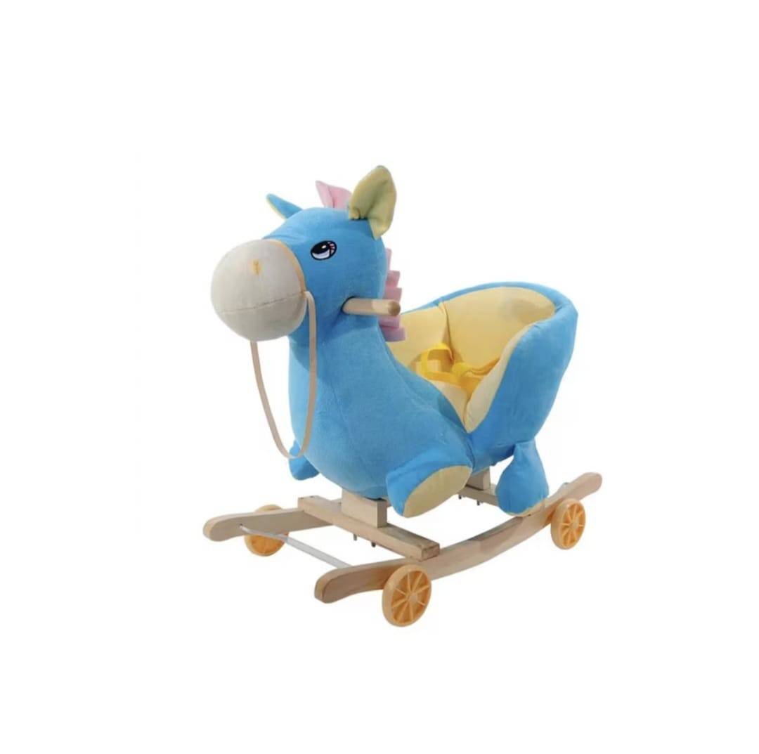 Balansoar Unicorn Magic din plus, 2 in 1 cu roți, turcoaz, 1 an+