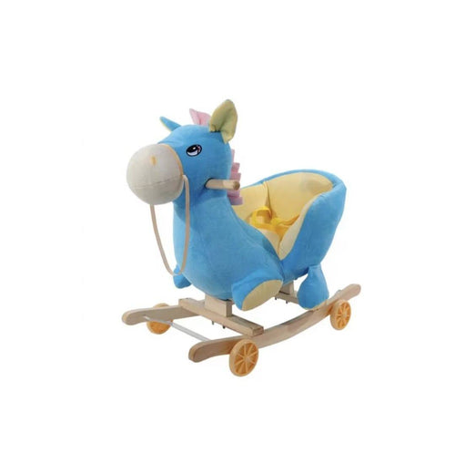 Balansoar Unicorn Magic din plus, 2 in 1 cu roți, turcoaz, 1 an+
