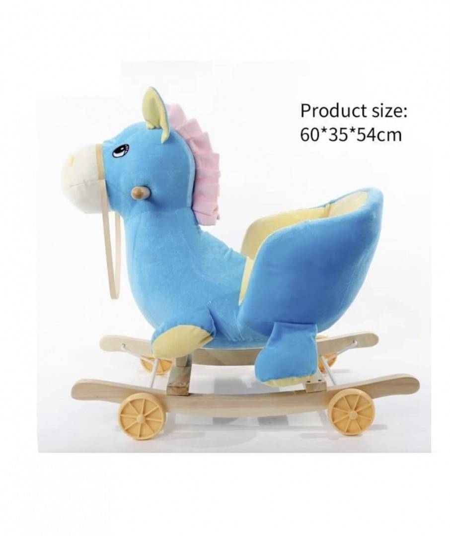 Balansoar Unicorn Magic din plus, 2 in 1 cu roți, turcoaz, 1 an+