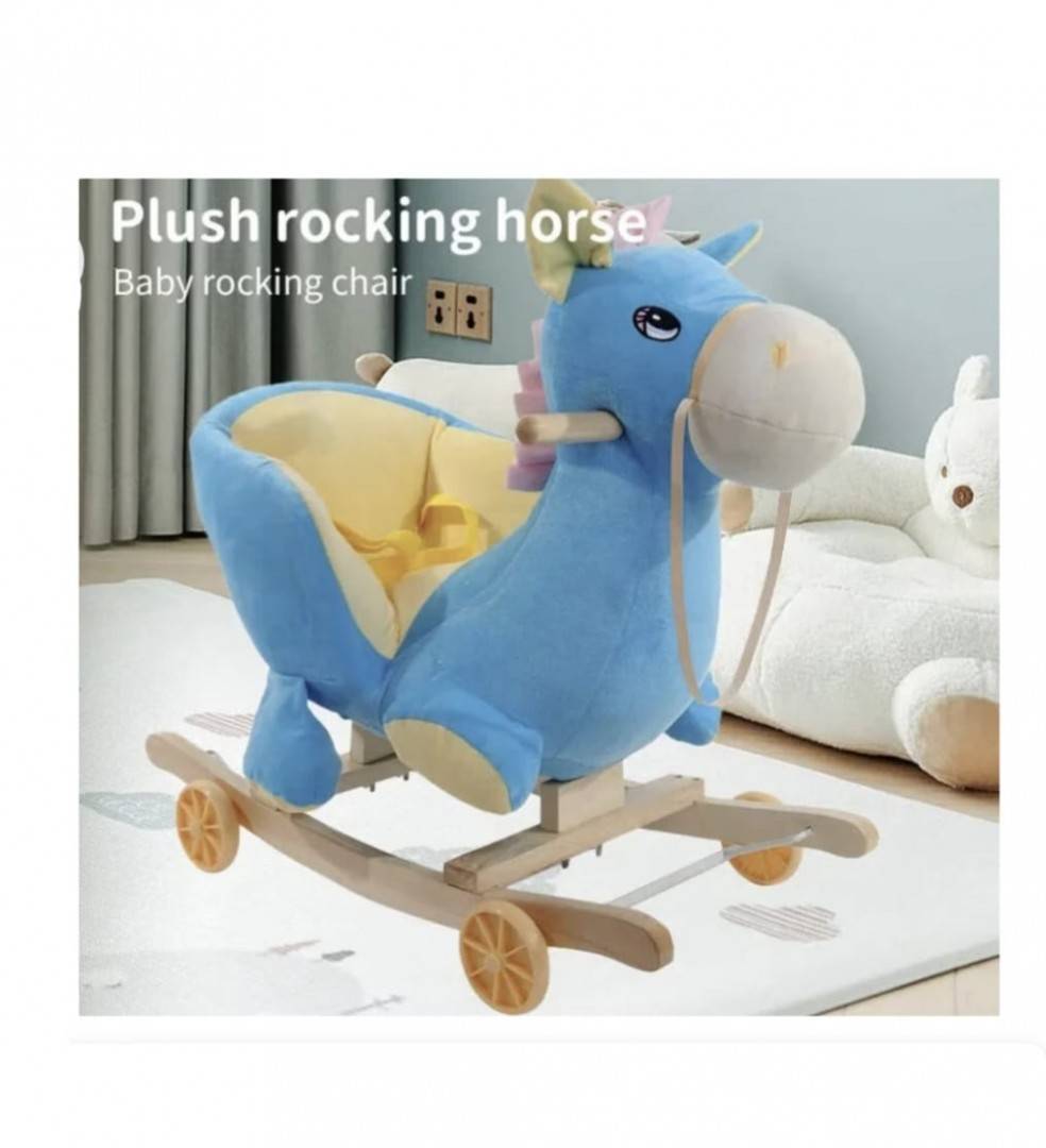 Balansoar Unicorn Magic din plus, 2 in 1 cu roți, turcoaz, 1 an+