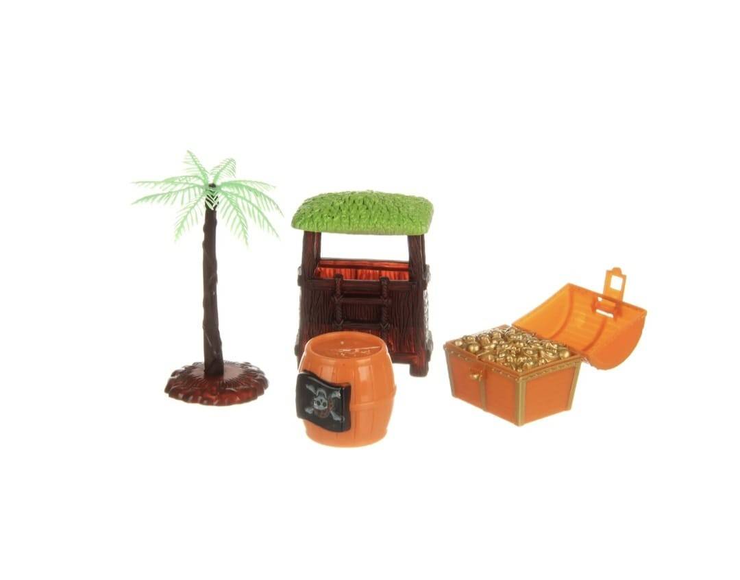 Barca, 2 Pirati, 4 accesorii, MASHASHOP, multicolor