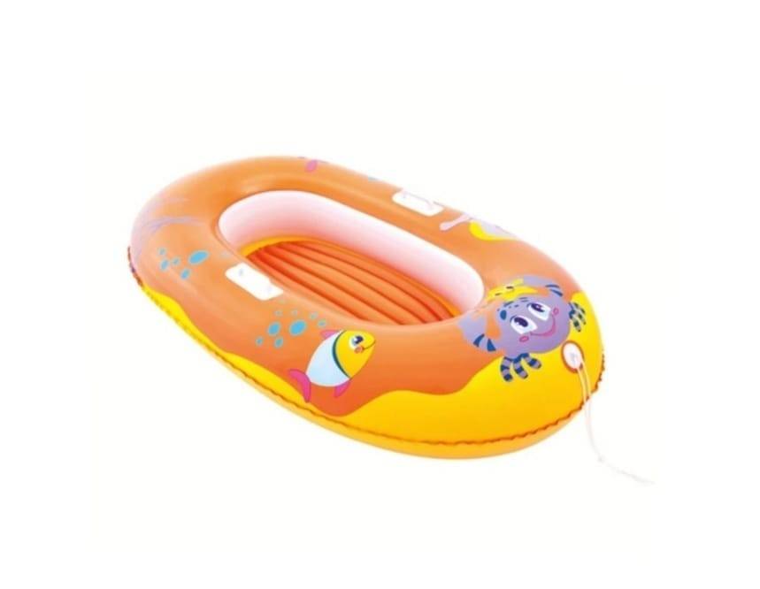Barca gonflabila-pneumatica Junior Bestway, 119 cm x 79 cm, cu imprimeu desen, multicolor
