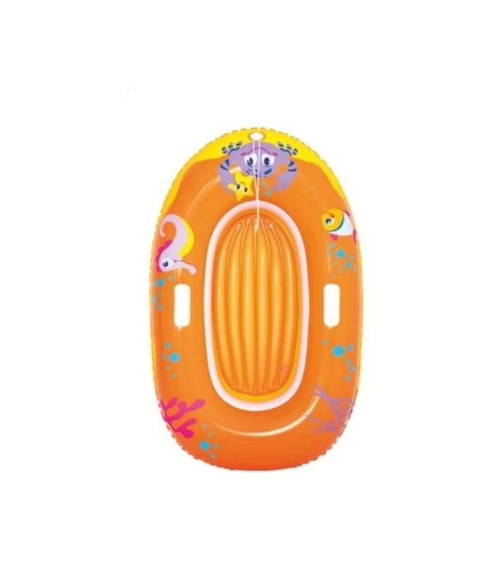 Barca gonflabila-pneumatica Junior Bestway, 119 cm x 79 cm, cu imprimeu desen, multicolor