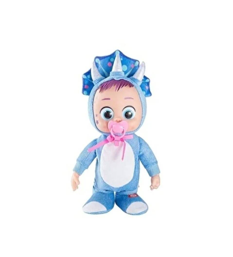 Bebelus Interactiv, tip Baby Cry, Animalut Dino, plange, merge, blue, 30 cm