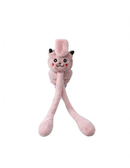 Bentita cu urechi miscatoare pufoasa, Pikachu, mov deschis