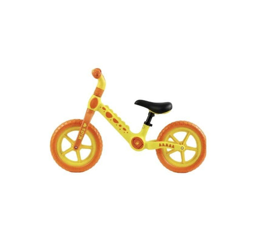 Bicicletă fără pedale pentru copii, model Dino, de echilibru,12 inch, portocaliu, 2 ani+