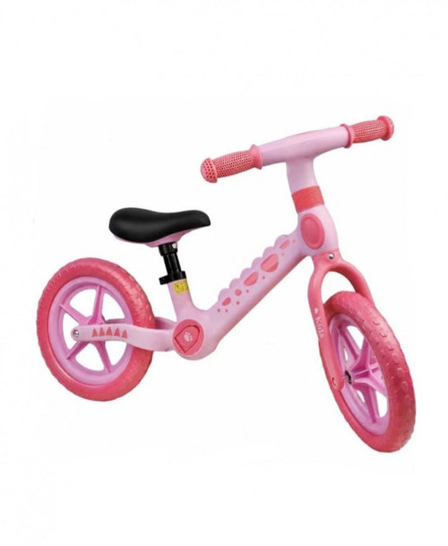 Bicicletă fără pedale pentru copii, model Dino, de echilibru,12 inch, roz, 2 ani+