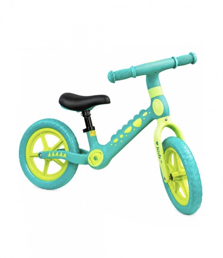 Bicicletă fără pedale pentru copii, model Dino, de echilibru,12 inch, verde, 2 ani+