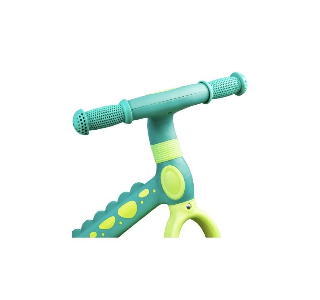 Bicicletă fără pedale pentru copii, model Dino, de echilibru,12 inch, verde, 2 ani+