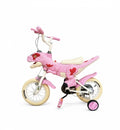 Bicicleta Copii Dinozaur, roti ajutatoare, cadru T-Rex 3D, Sa Ergonomica, roz, 2 ani - 4 ani