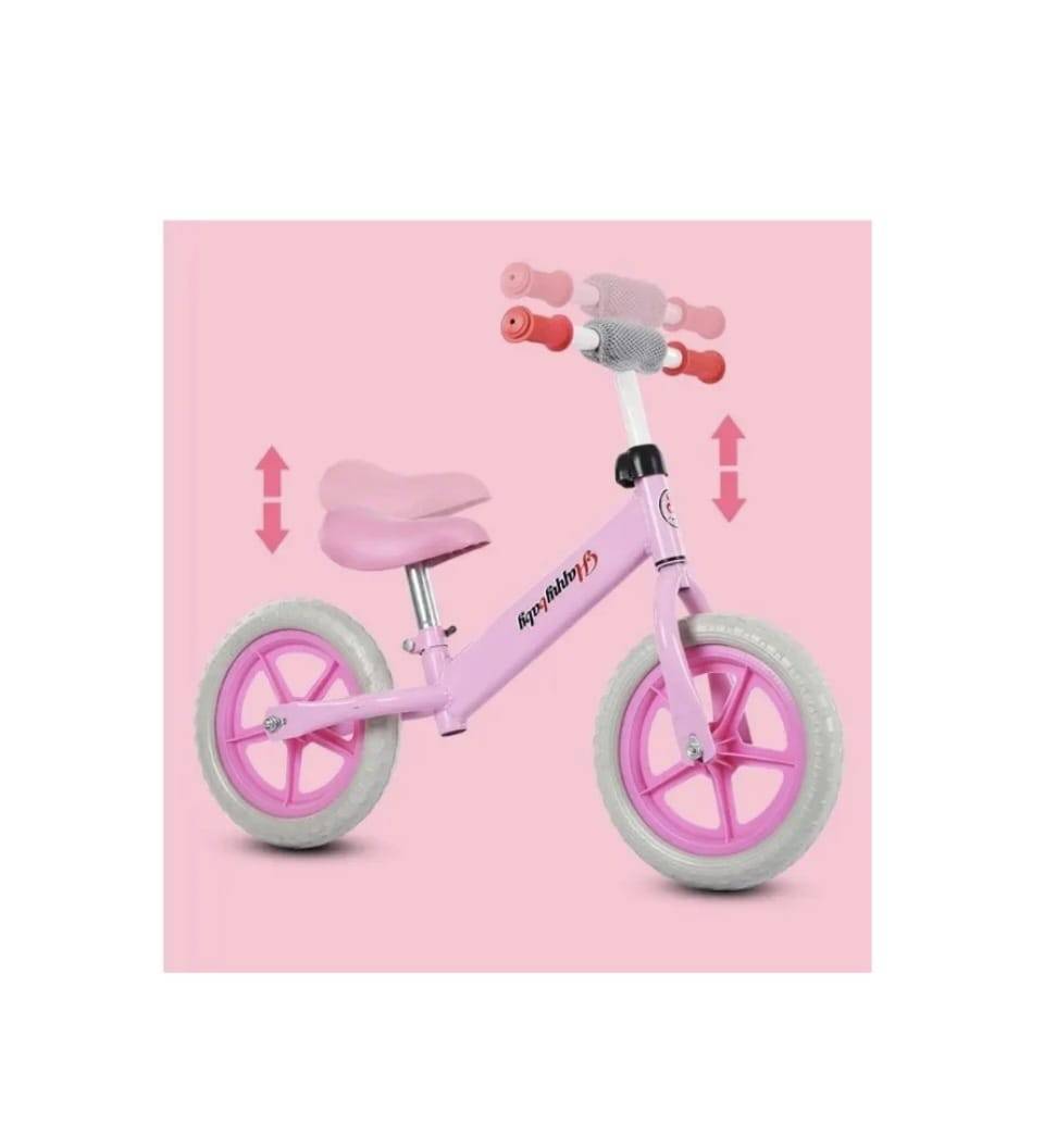 Bicicleta de echilibru copii, roz/alb, 2 ani - 5 ani