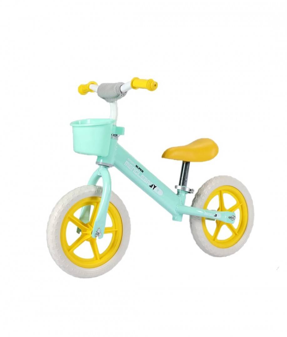 Bicicleta de echilibru copii, vernil/alb, 2 ani - 5 ani