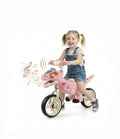 Bicicleta de echilibru, model Dinozaur, sunete si lumini, roz, 2 ani+