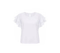 Bluza eleganta scoala, pentru fete, maneci volane, alb, 5 ani - 10 ani