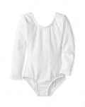 Body pentru fetite, gimnastica, dans, balet, alb, 2 ani - 16 ani