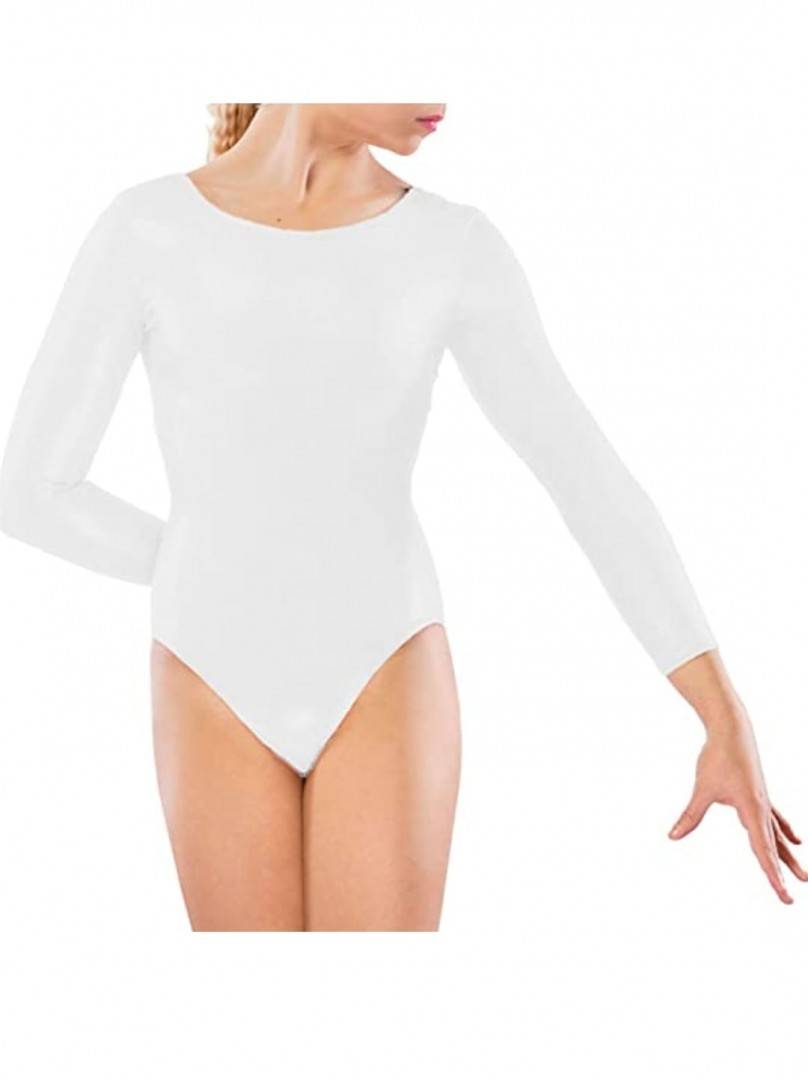 Body pentru fetite, gimnastica, dans, balet, alb, 2 ani - 16 ani