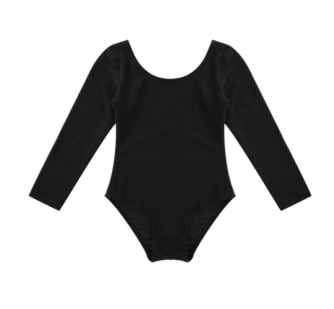 Body pentru fetite, gimnastica, dans, balet, negru, 2 ani - 16 ani