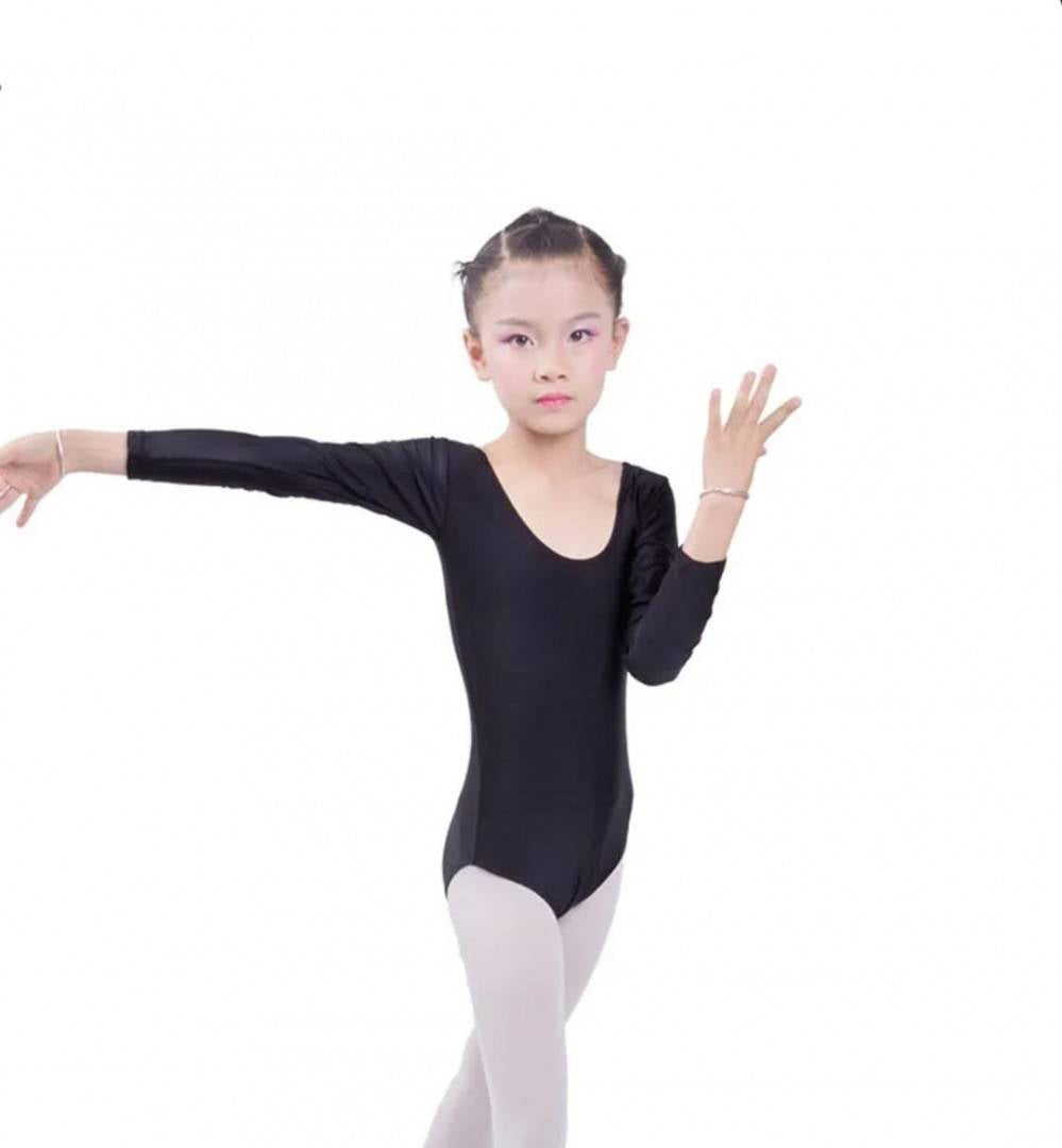 Body pentru fetite, gimnastica, dans, balet, negru, 2 ani - 16 ani
