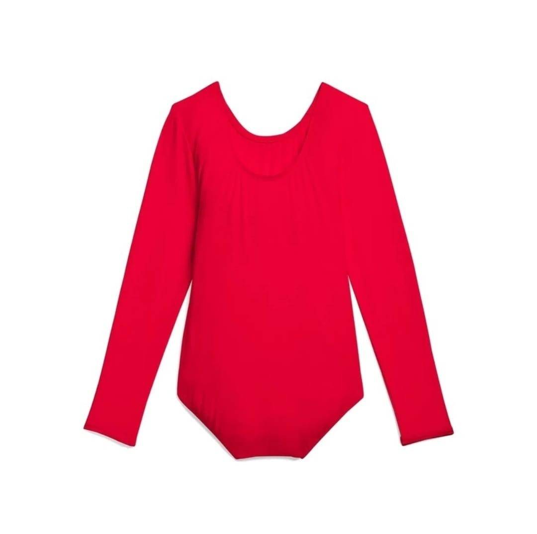 Body pentru fetite, gimnastica, dans, balet, rosu, 2 ani - 16 ani