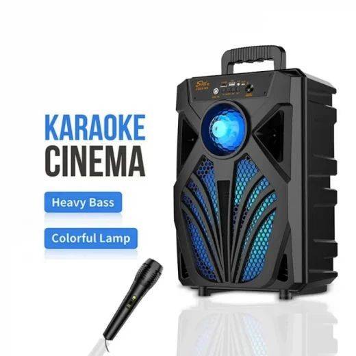 Boxa portabila cu microfon ZQS8149, 150W PMPO, USB/BT/AUX/SD/FM