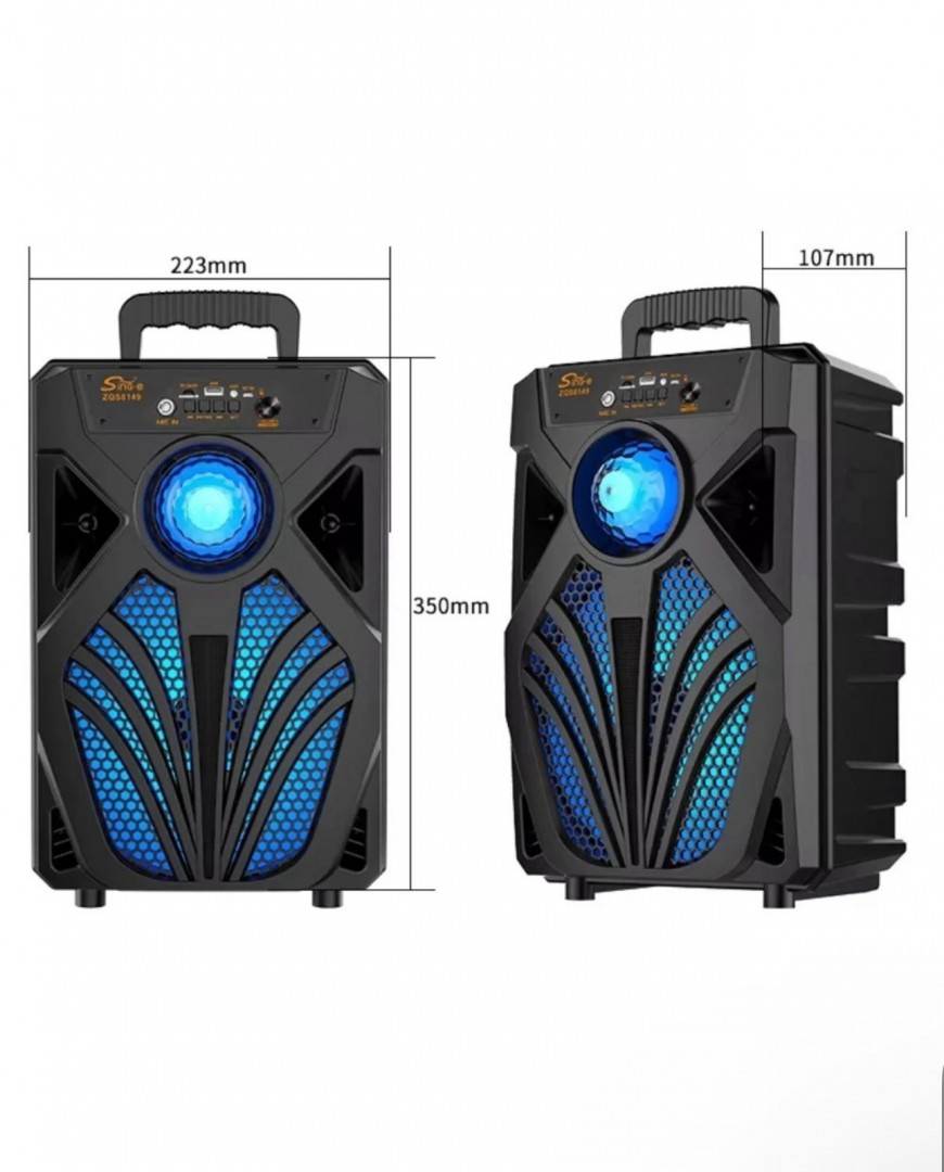 Boxa portabila cu microfon ZQS8149, 150W PMPO, USB/BT/AUX/SD/FM