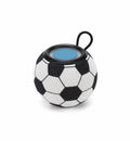 Boxa portabila, model Minge de fotbal, lumina LED RGB, Bluetooth 5.3, utilizare in exterior si interior, multicolor, 12 cm