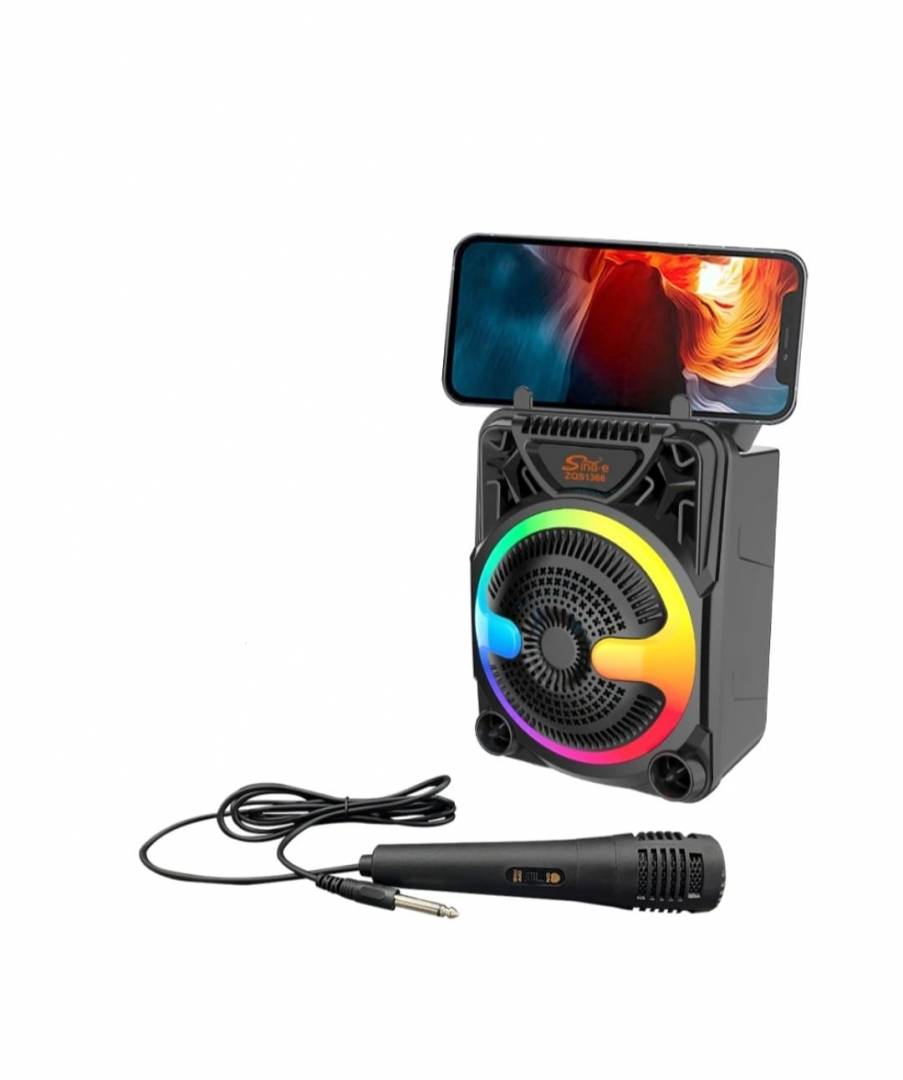 Boxa Portabila ZQS1366 BT FM, microfon, 24W P.M.P.O, suport telefon, radio, bluetooth, usb, 16.2 cm