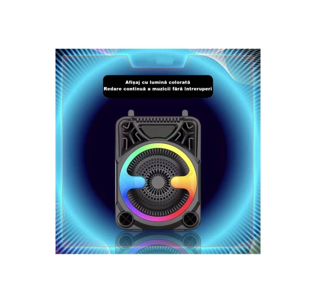 Boxa Portabila ZQS1366 BT FM, microfon, 24W P.M.P.O, suport telefon, radio, bluetooth, usb, 16.2 cm