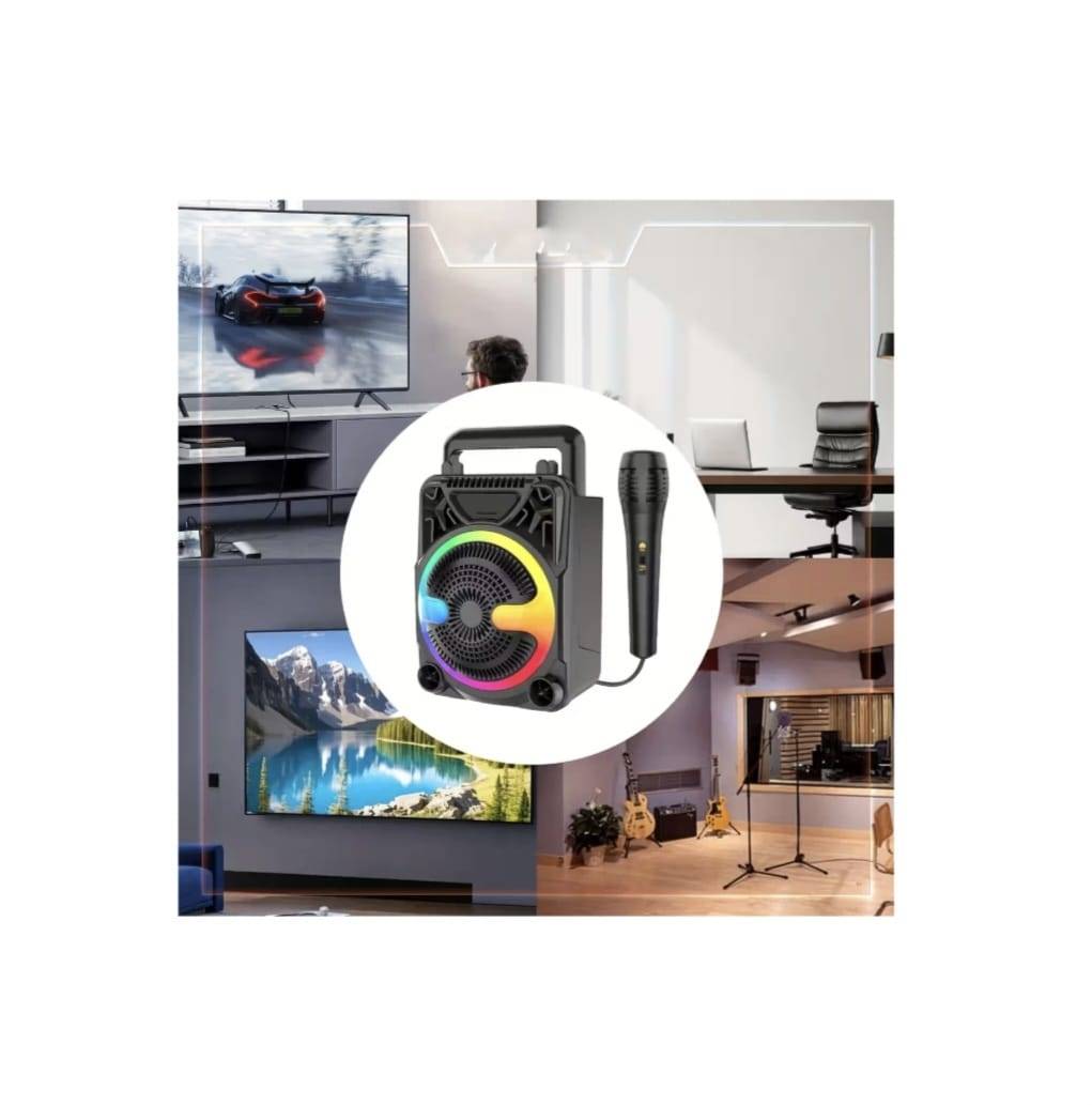 Boxa Portabila ZQS1366 BT FM, microfon, 24W P.M.P.O, suport telefon, radio, bluetooth, usb, 16.2 cm