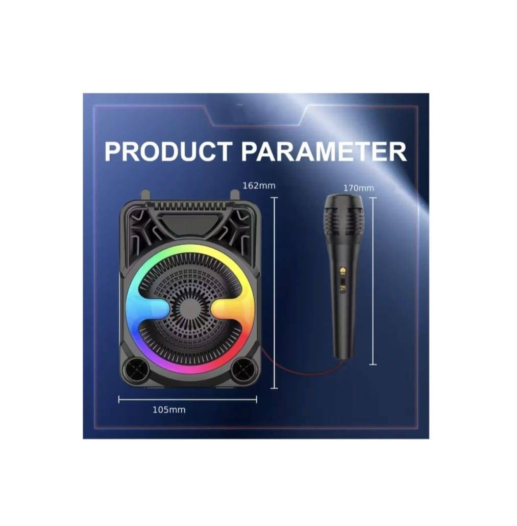 Boxa Portabila ZQS1366 BT FM, microfon, 24W P.M.P.O, suport telefon, radio, bluetooth, usb, 16.2 cm